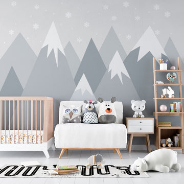 Papel de Parede MONTANHAS Cinza ALASKA